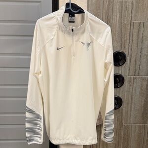 Nike Men’s White Longhorns Quarter-Zip Pullover. Windbreaker Size Medium